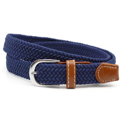Belt | Stretch Braided Design | Hole-Free Adjustable Fit | Breathable Comfort