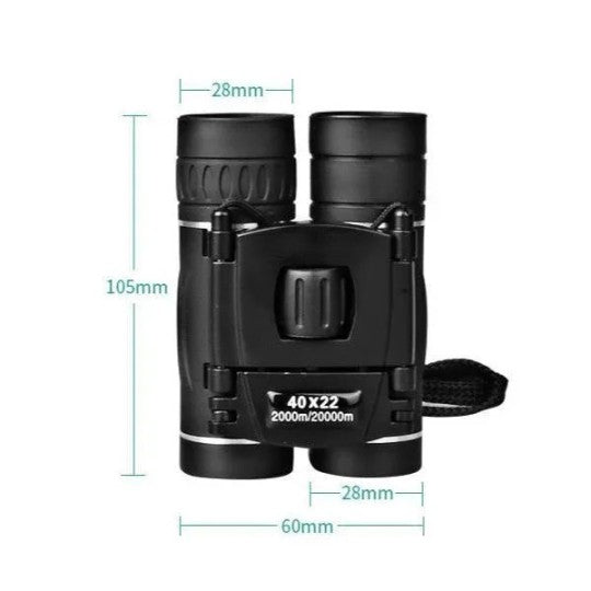 Binoculars | 40x Magnification High-Definition | Lightweight Rubber Grip | Birdwatching & Travel