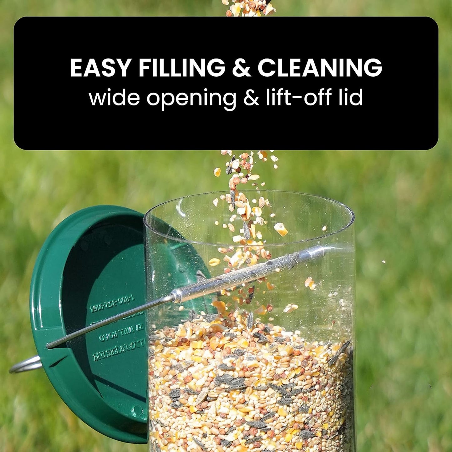 Bird Feeder | Squirrel-Proof Spinning Perch | 5 lb Capacity