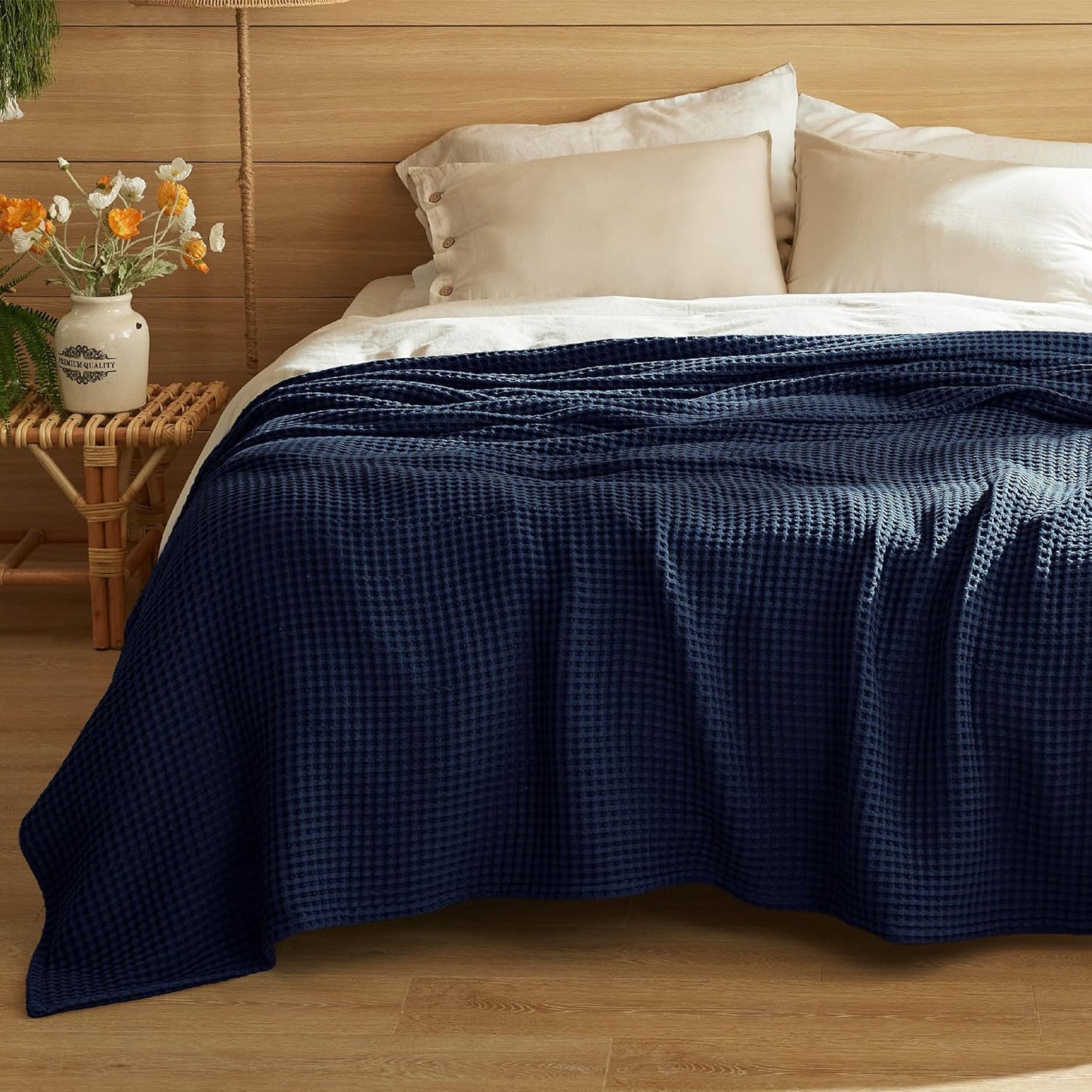 Blanket | Waffle Weave | 100% Cotton & Lightweight Breathable