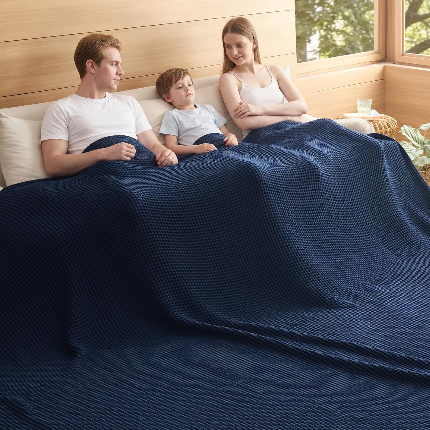 Blanket | Waffle Weave | 100% Cotton & Lightweight Breathable