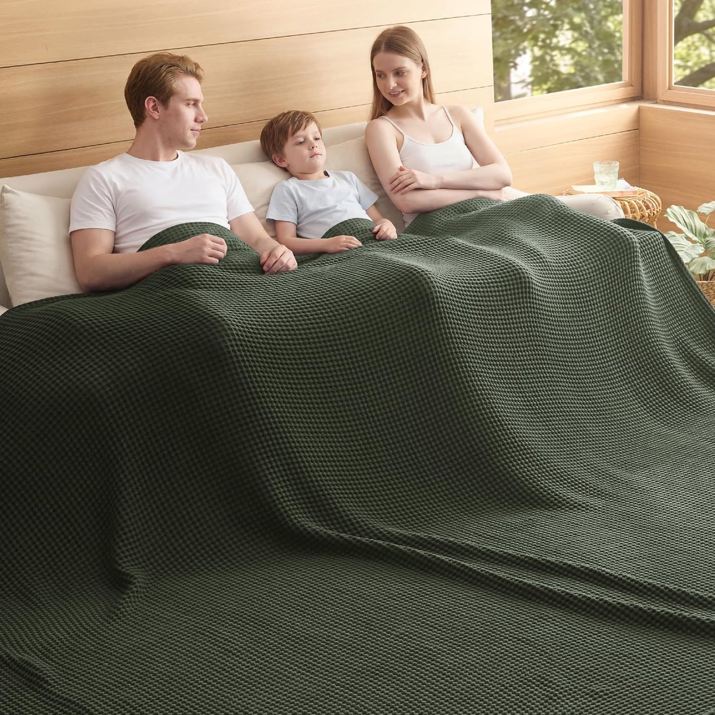 Blanket | Waffle Weave | 100% Cotton & Lightweight Breathable