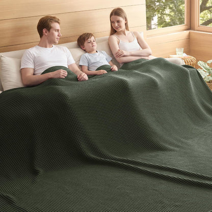 Blanket | Waffle Weave | 100% Cotton & Lightweight Breathable