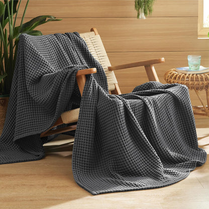 Blanket | Waffle Weave | 100% Cotton & Lightweight Breathable