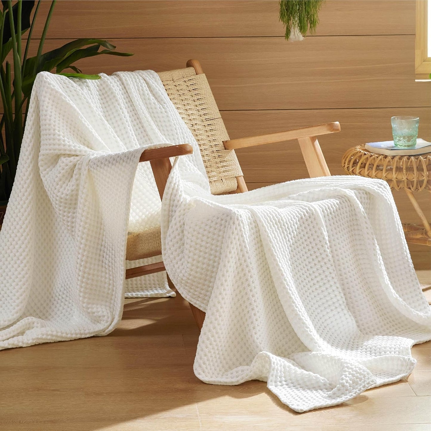 Blanket | Waffle Weave | 100% Cotton & Lightweight Breathable