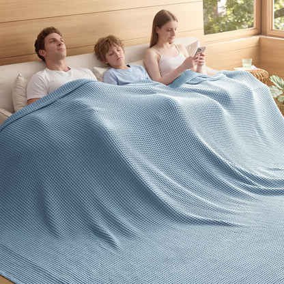 Blanket | Waffle Weave | 100% Cotton & Lightweight Breathable