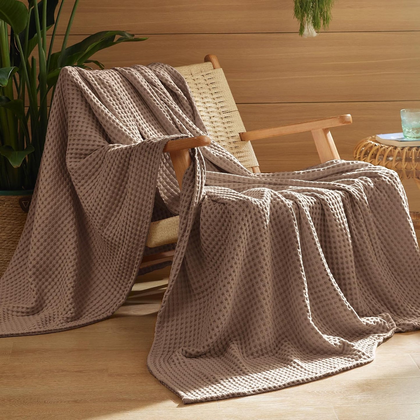 Blanket | Waffle Weave | 100% Cotton & Lightweight Breathable