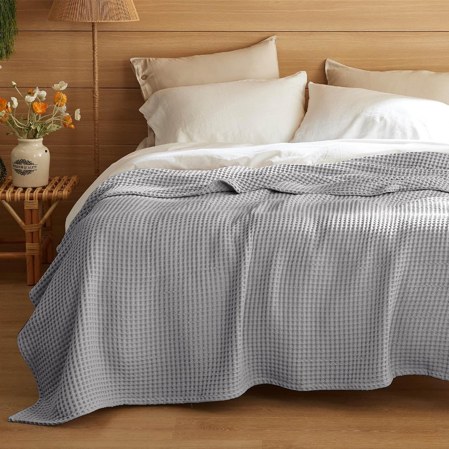 Blanket | Waffle Weave | 100% Cotton & Lightweight Breathable