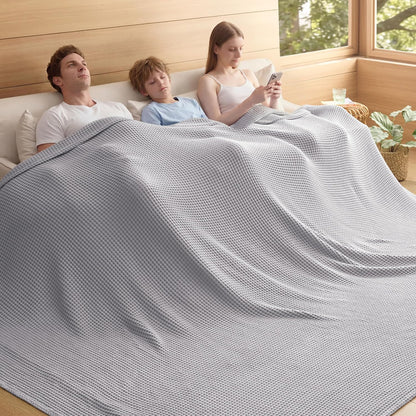 Blanket | Waffle Weave | 100% Cotton & Lightweight Breathable