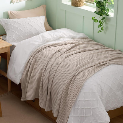 Blanket | Waffle Weave | 100% Cotton & Lightweight Breathable
