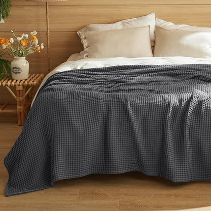 Blanket | Waffle Weave | 100% Cotton & Lightweight Breathable