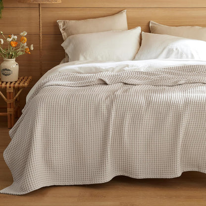 Blanket | Waffle Weave | 100% Cotton & Lightweight Breathable