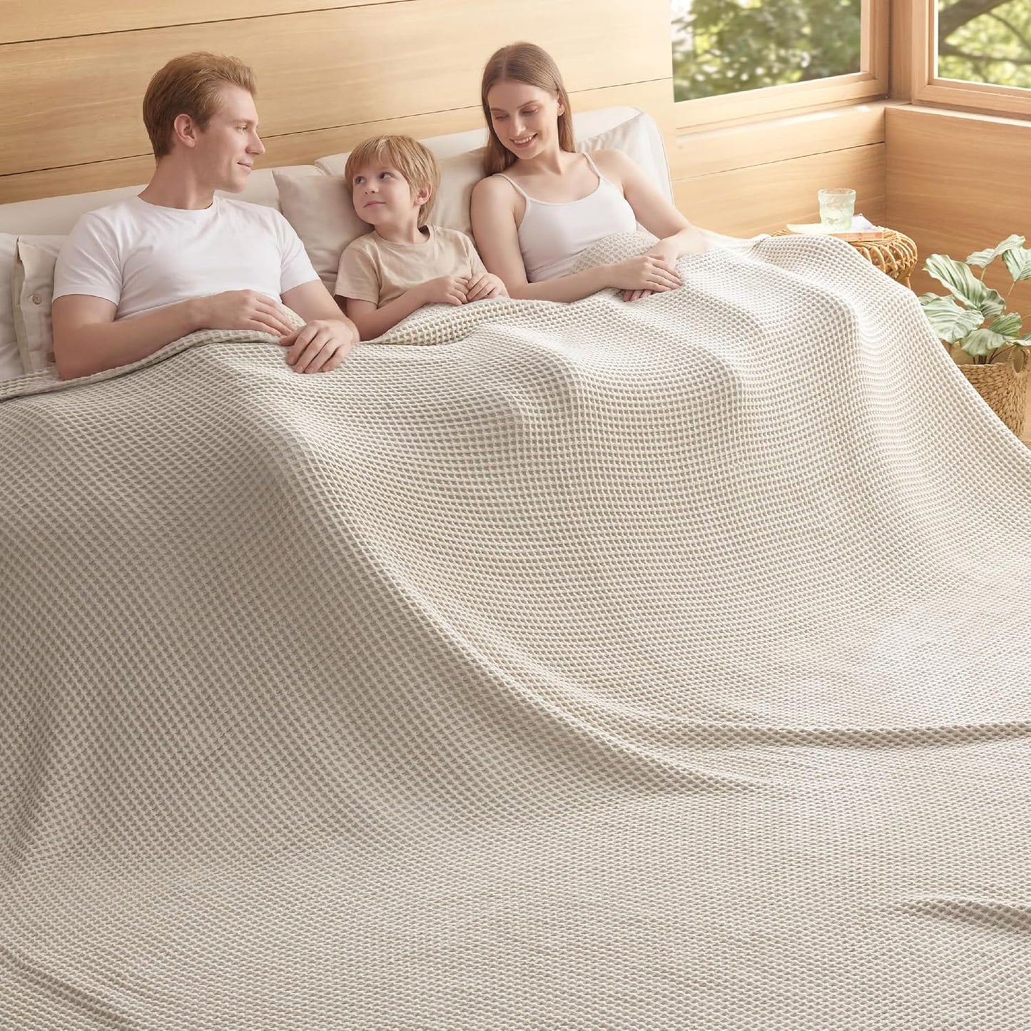 Blanket | Waffle Weave | 100% Cotton & Lightweight Breathable
