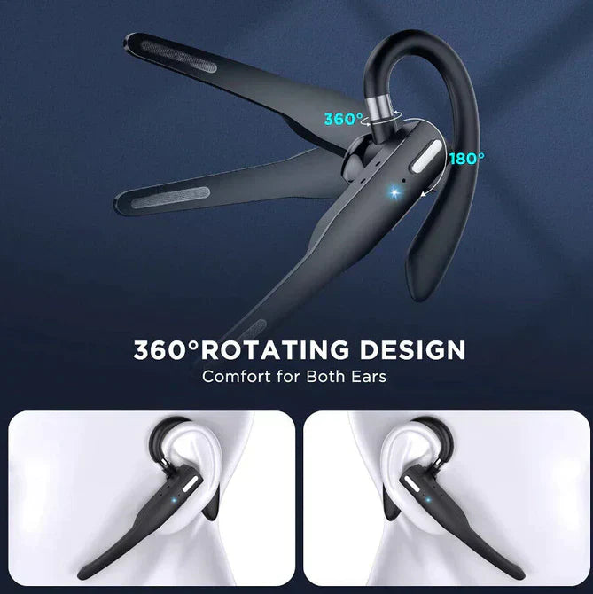 Bluetooth Headset | Dual-Mic Noise Cancellation | Up to 25 Hours Talk Time | Comfortable Fit