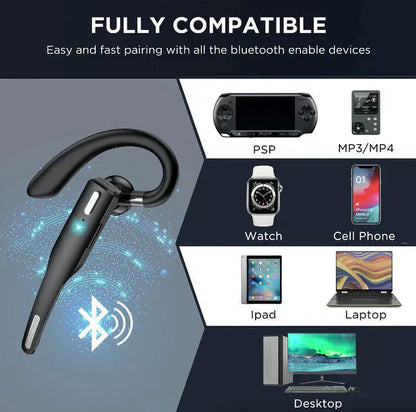 Bluetooth Headset | Dual-Mic Noise Cancellation | Up to 25 Hours Talk Time | Comfortable Fit