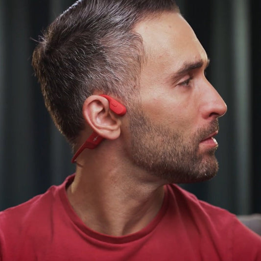 Bone Conduction Headphones | Waterproof Sweatproof | Wireless Noise-Reducing Mic | Long Battery