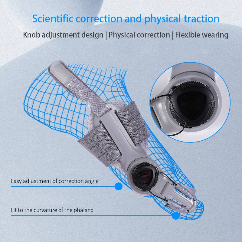 Bunion Corrector Toe Spacer | Adjustable Hinge Realignment | Silicone Pads & Heel Strap
