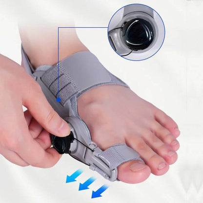 Bunion Corrector Toe Spacer | Adjustable Hinge Realignment | Silicone Pads & Heel Strap