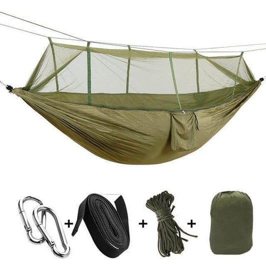 Camping Hammock | Mosquito Net | Heavy-Duty 200 kg Load Capacity | Lightweight & Breathable