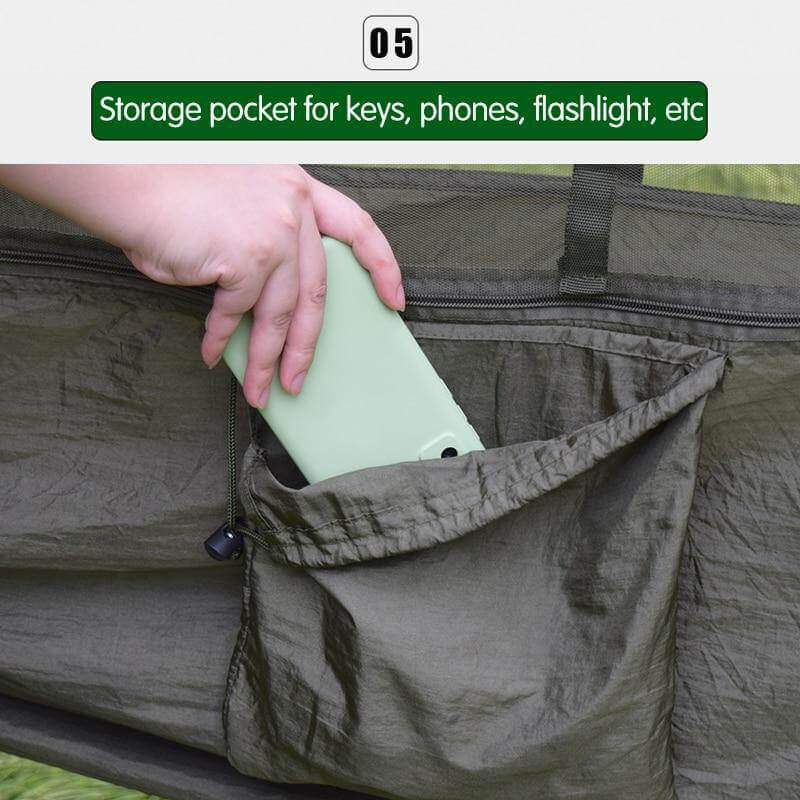 Camping Hammock | Mosquito Net | Heavy-Duty 200 kg Load Capacity | Lightweight & Breathable