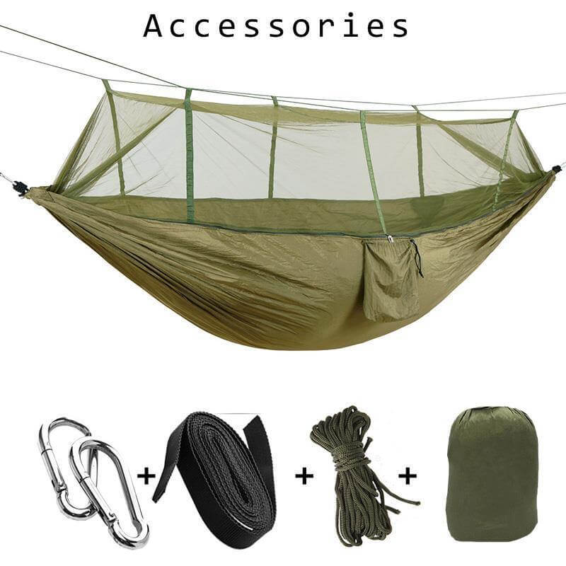 Camping Hammock | Mosquito Net | Heavy-Duty 200 kg Load Capacity | Lightweight & Breathable