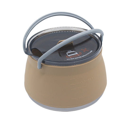 Camping Kettle | Collapsible Design | 1L Stainless Steel | Lightweight for Hiking