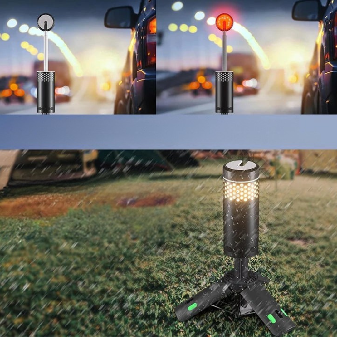 Camping Lantern | Rechargeable Power Bank & Adjustable Brightness | Stainless Steel, Weatherproof