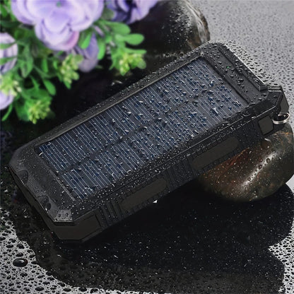 Camping Power Bank & Flashlight | Solar & USB Rechargeable | 20000mAh Capacity
