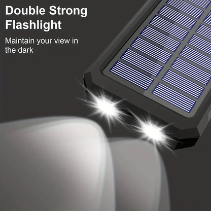 Camping Power Bank & Flashlight | Solar & USB Rechargeable | 20000mAh Capacity
