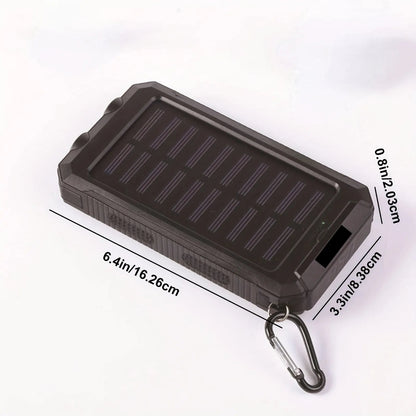 Camping Power Bank & Flashlight | Solar & USB Rechargeable | 20000mAh Capacity