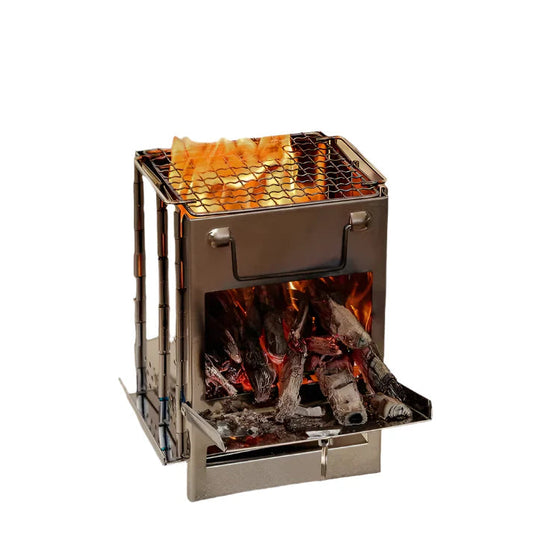 Camping Stove | Foldable Stainless Steel | Compact with Carry Bag | Durable for Hiking