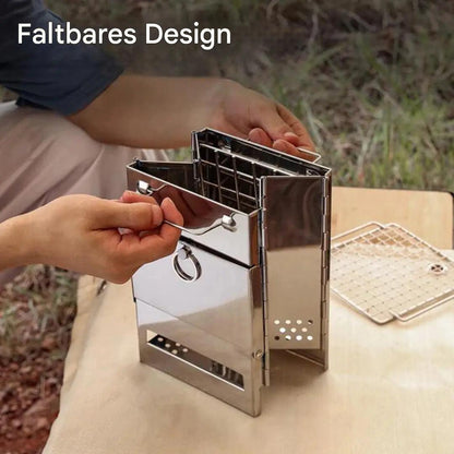 Camping Stove | Foldable Stainless Steel | Compact with Carry Bag | Durable for Hiking