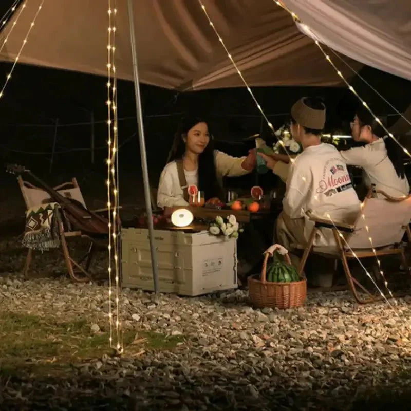 Camping String Lights | Waterproof LED Retractable 10m | Battery-Powered | Travel-Friendly