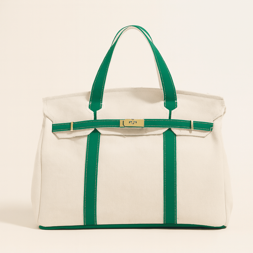Canvas Shopper Bag | Premium Canvas & Steel Accents | Reinforced Seams & Inner Pocket | 40×30×20 cm
