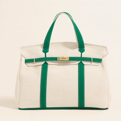 Canvas Shopper Bag | Premium Canvas & Steel Accents | Reinforced Seams & Inner Pocket | 40×30×20 cm