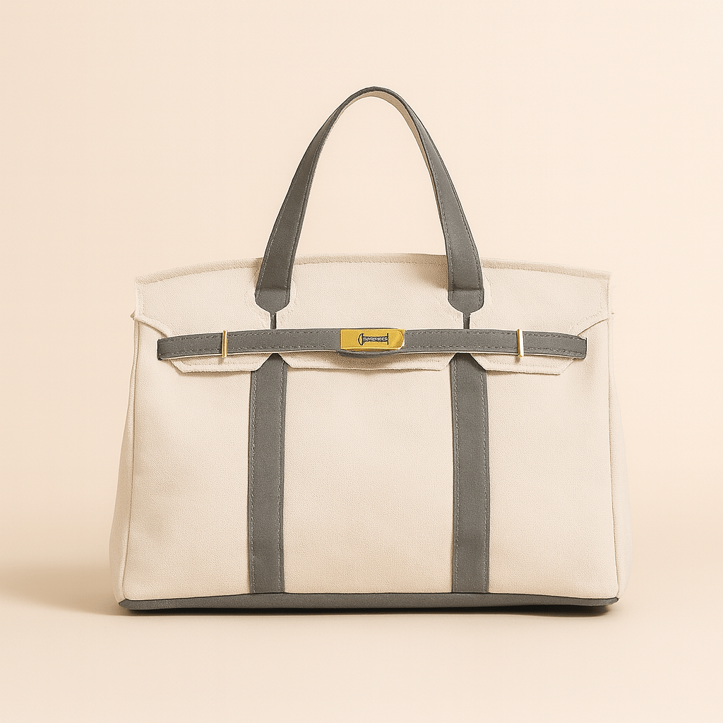 Canvas Shopper Bag | Premium Canvas & Steel Accents | Reinforced Seams & Inner Pocket | 40×30×20 cm