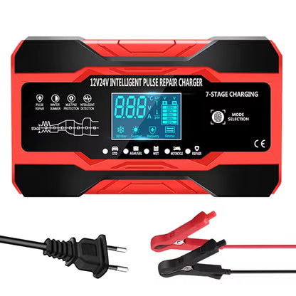 Car Battery Charger | Smart 12V Automatic with LCD Display | Pulse Repair & Overcharge Protection