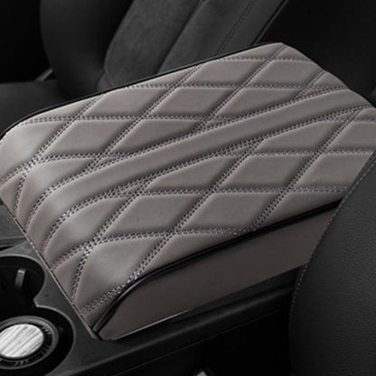 Car Center Console Armrest Cover | Memory Foam Padded | Synthetic Leather & Anti-Slip Backing