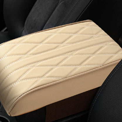 Car Center Console Armrest Cover | Memory Foam Padded | Synthetic Leather & Anti-Slip Backing