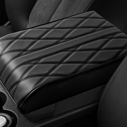 Car Center Console Armrest Cover | Memory Foam Padded | Synthetic Leather & Anti-Slip Backing