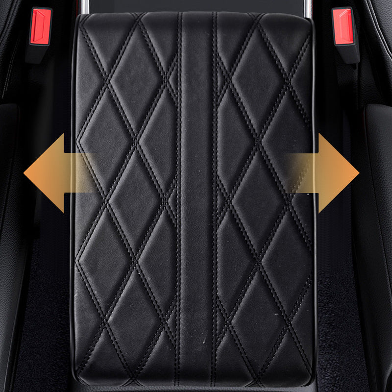 Car Center Console Armrest Cover | Memory Foam Padded | Synthetic Leather & Anti-Slip Backing