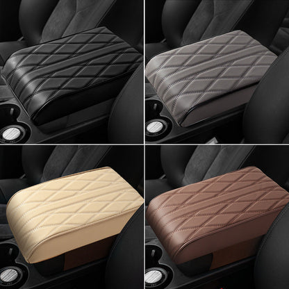 Car Center Console Armrest Cover | Memory Foam Padded | Synthetic Leather & Anti-Slip Backing