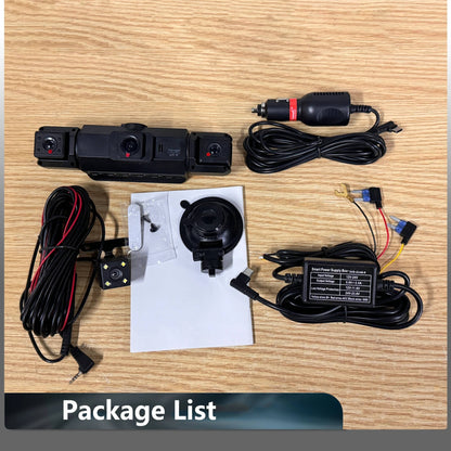 Car Dash Cam | 4-Camera Front & Rear with Night Vision | WiFi App & Loop Recording