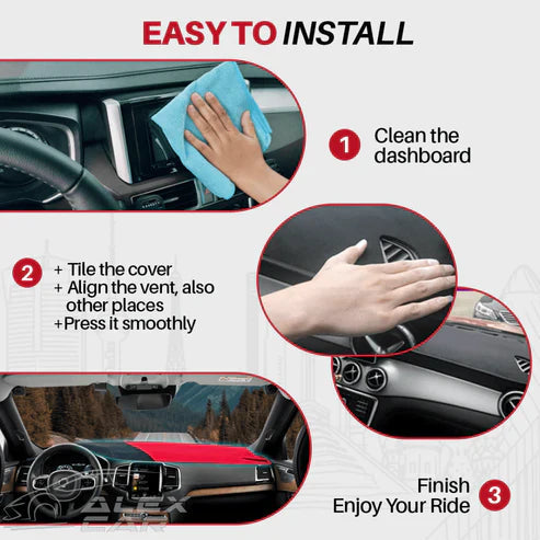 Car Dashboard Mat | Custom-Fit 5-Layer Protection | Non-Slip Silicone Backing