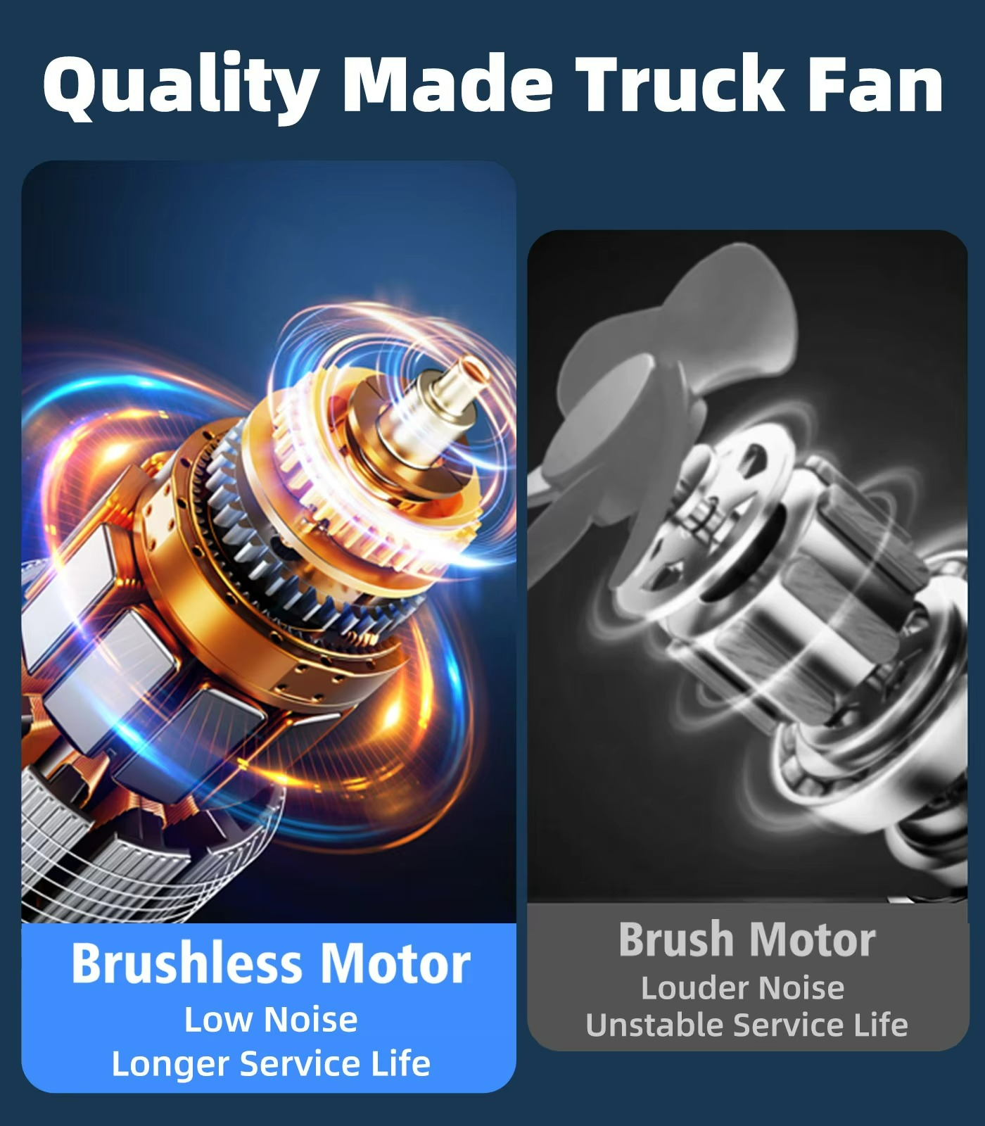 Car Fan | Long Battery Life & Adjustable Speeds | Suction Mount & USB Rechargeable