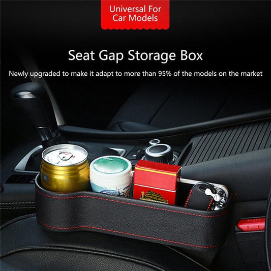 Car Seat Gap Organizer | Faux Leather Crevice Storage | Universal Fit | Prevents Item Loss