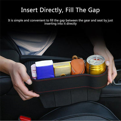 Car Seat Gap Organizer | Faux Leather Crevice Storage | Universal Fit | Prevents Item Loss