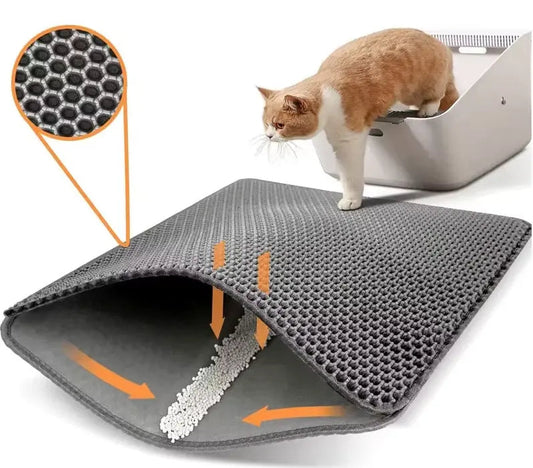 Cat Litter Mat | Dual-Layer Litter Trap | Waterproof, Non-Slip & Machine Washable