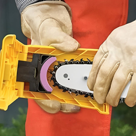 Chainsaw Chain Sharpener | Precision Sharpening | Fits 14-20 in Bars & Grinding Stone Included
