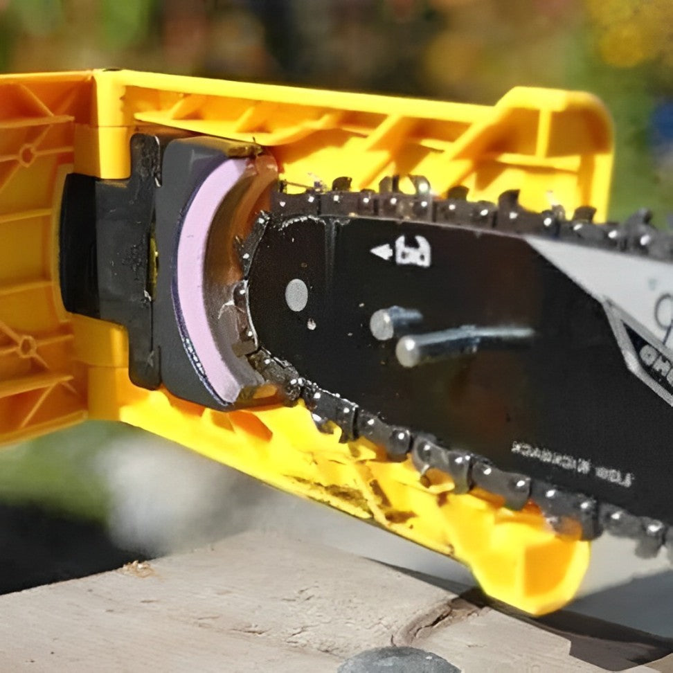 Chainsaw Chain Sharpener | Precision Sharpening | Fits 14-20 in Bars & Grinding Stone Included